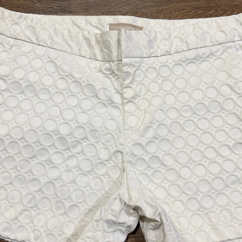 Banana Republic White Eyelet High-Rise Shorts - Picture 3 of 6